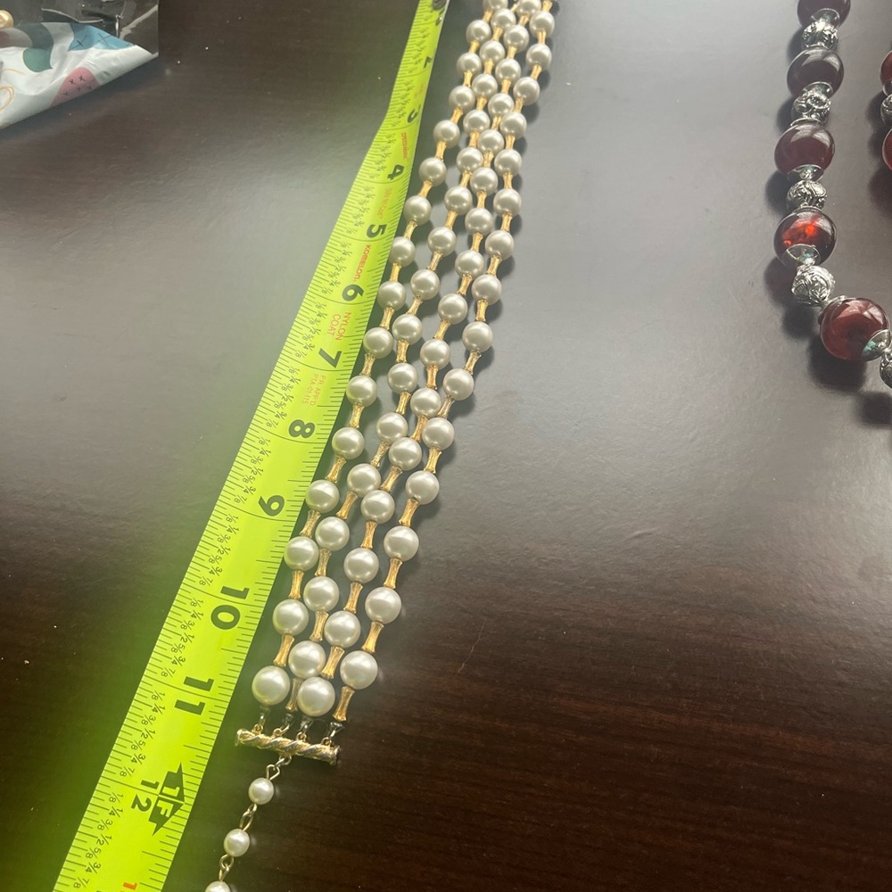 VINTAGE Alice Caviness Cream Multi-Strand Pearl Necklace - Picture 7 of 7